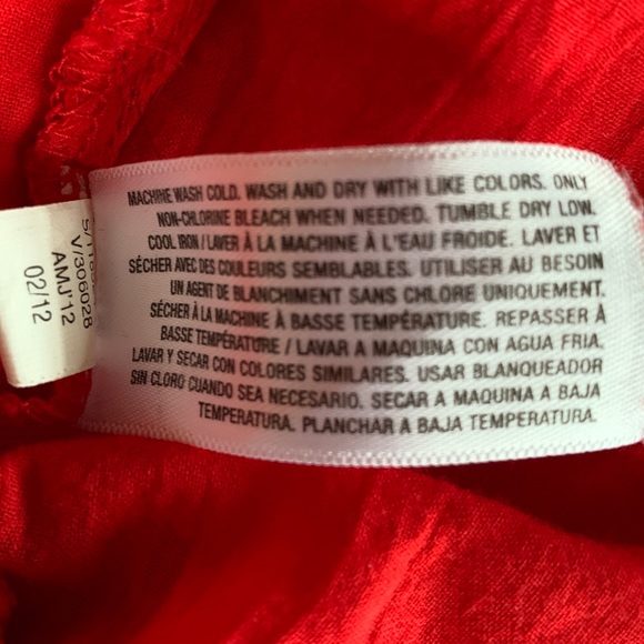 Red Cotton Poet’s/Boho Blouse - Picture 7 of 9